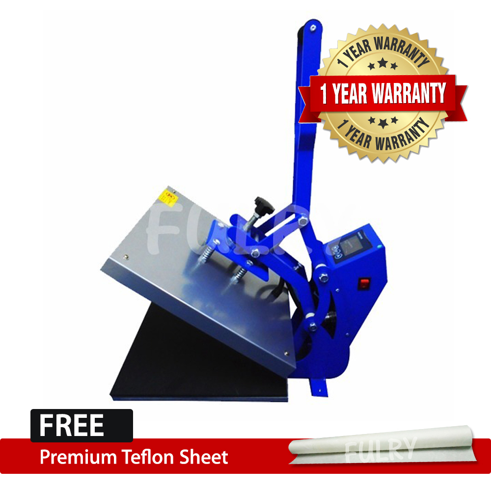 Heat Press Machine Blue Silver 38x38cm