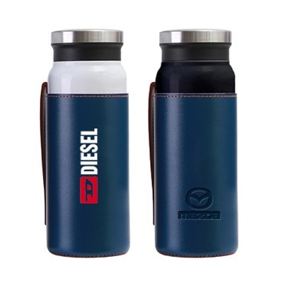 SWISS Stainless Steel Thermos with PU Sleeve - 500ml